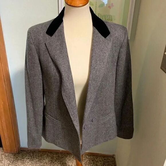 Chaus Timeless Gray Wool Sports Jacket #C23 - Picture 3 of 5